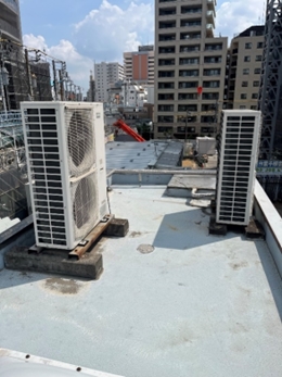 東京都 板橋区 店舗屋上 フロン回収2